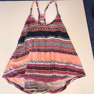 flowy patterned tank top